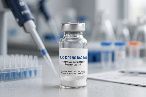 Vial de CJC-1295 NO DAC 5mg péptido liofilizado para investigación