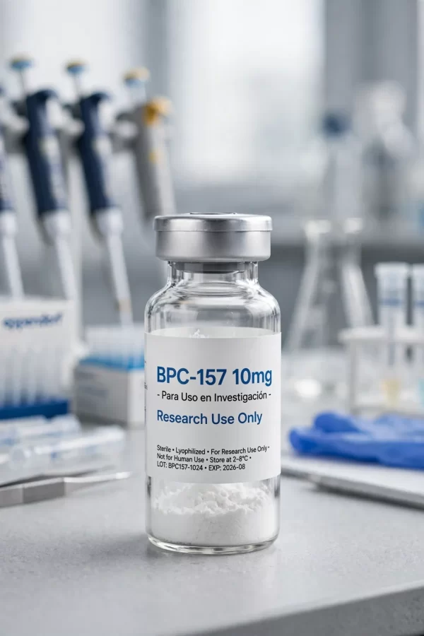 Vial de BPC-157 10mg Body Protection Compound péptido liofilizado investigación