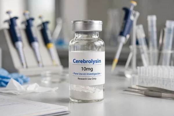 Vial de Cerebrolysin 10mg péptido liofilizado para uso en investigación