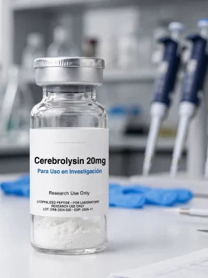 Vial de Cerebrolysin Composition 20mg péptido liofilizado para uso en investigación