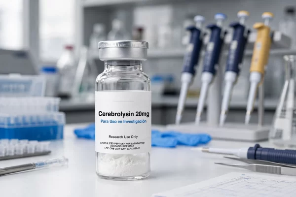 Vial de Cerebrolysin Composition 20mg péptido liofilizado para uso en investigación