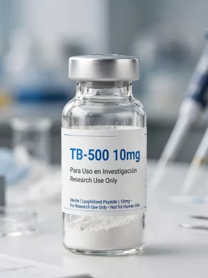 Vial de TB-500 10mg Thymosin Beta 4 péptido liofilizado para investigación