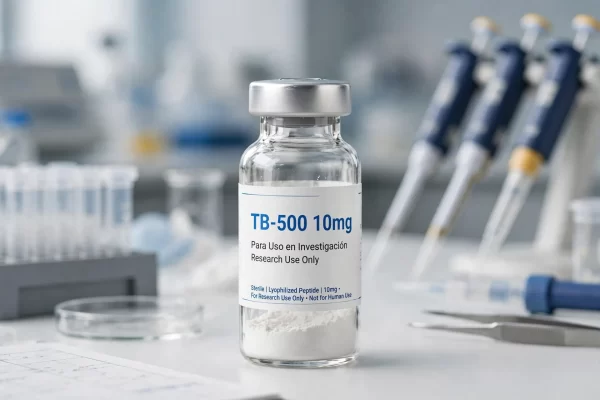 Vial de TB-500 10mg Thymosin Beta 4 péptido liofilizado para investigación