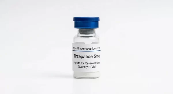 Vial de Tirzepatide 10mg liofilizado para investigación en España - Imperio Peptidos