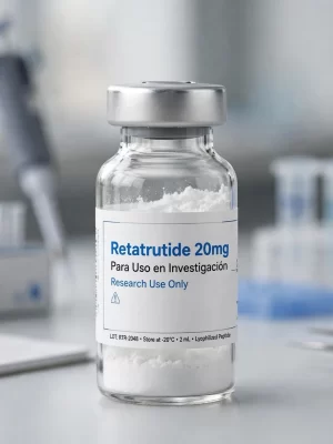 Vial de Retatrutide 20mg comprar Retatrutida péptido triple agonista liofilizado