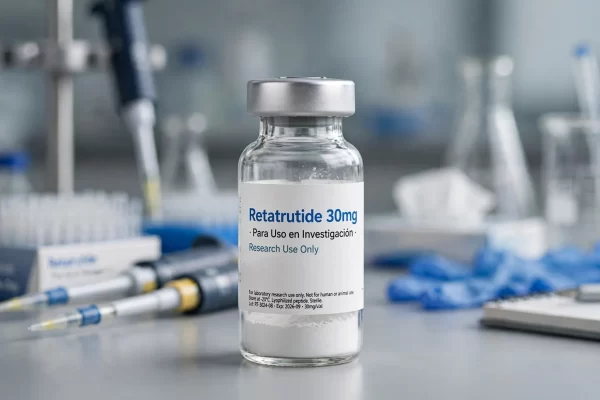 Vial de Retatrutide 30mg Retatrutida péptido triple agonista liofilizado
