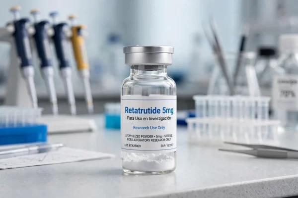 Vial de Retatrutide 5mg Retatrutida péptido liofilizado para investigación
