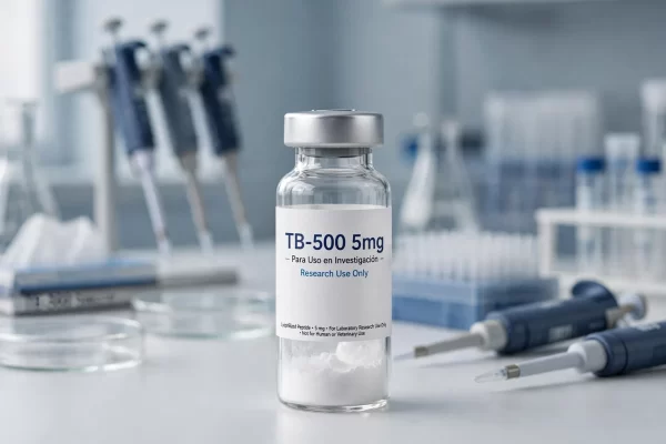 Vial de TB-500 5mg Thymosin Beta 4 péptido liofilizado para investigación