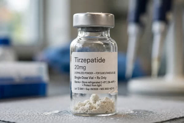 Vial real de Tirzepatide 20mg Tirzepatida precio farmacia polvo liofilizado